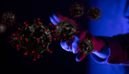 virus. Novel, people  Concept  quarantine.