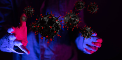 Obraz na płótnie Canvas epidemic digital virus - illustration protection.