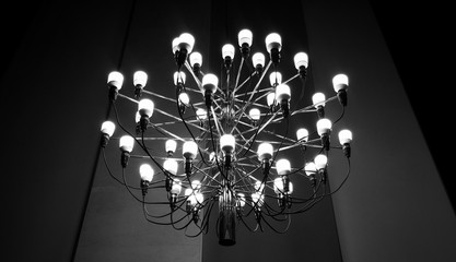 Low Angle View Of Illuminated Chandelier