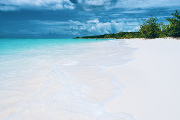 White sand beaches of Bahamas