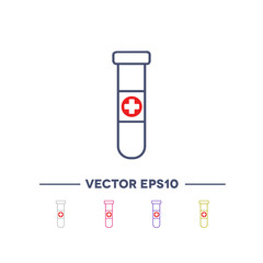 blood in test tube icon