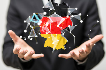 3D map of Germany. Map of Germany land