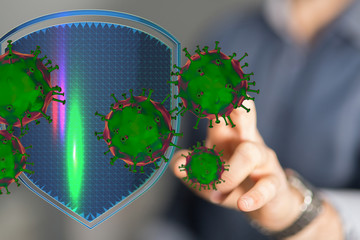 Coronavirus abstract background. protection Genetics Bacteriological Microorganism..