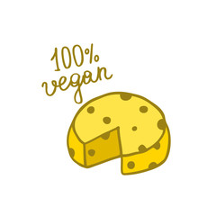 vegan cheese doodle icon