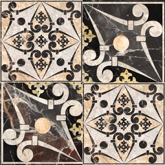 Fototapeta na wymiar Digital Vintage aged ceramic wall tiles decoration
