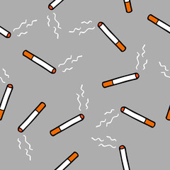 cigarette seamless doodle pattern
