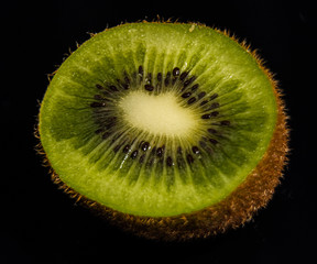 Macro shot of sliced Kiwi fruits - food photography
