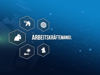 Fototapeta premium Arbeitskr�ftemangel