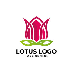 lotus flower logo icon vector isolated