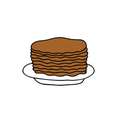 pancakes doodle icon