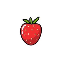 strawberry doodle icon