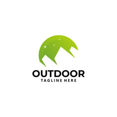 mountain outdoor logo icon vector isolated