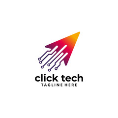 click logo icon vector technology isolated
