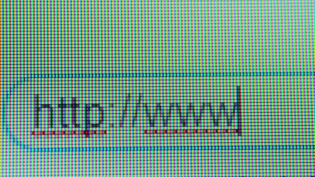 Computer screen displaying browser bar with typed http and www. Search Engine Concept. Shot in 4k resolution
