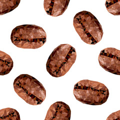 polygonal coffee bean seamless pattern