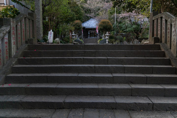 神社の石の階段