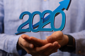 the 2020 business year up goals and  success illustration