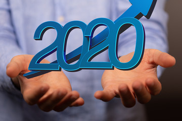 the 2020 business year up goals and  success illustration