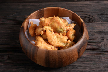Organic Crispy fish Strips in batter