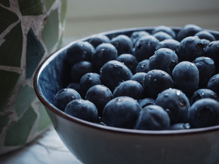 a bowl of blueberries
