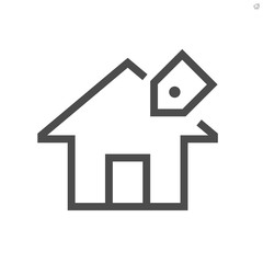 Home for sale vector icon design, 48X48 pixel perfect and editable stroke.