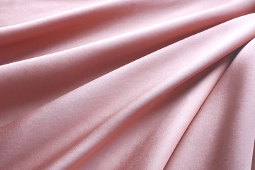 絹の布地　桃色