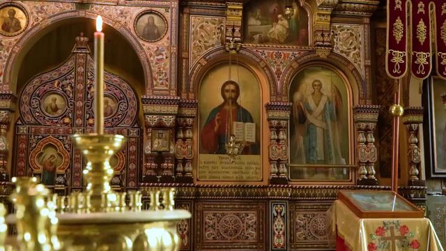 interior in Russian Orthodox Church (Iglesia Apostolica Ortodoxa Rusa)