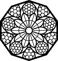 Rose Window, Fig. 11, decagon 1, triangular 2