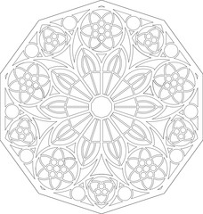 Rose Window, Fig. 11, decagon 1, triangular 1, framework