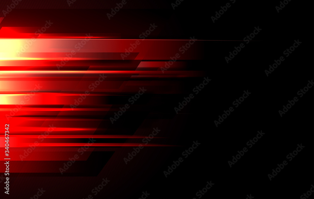 Fototapete abstract speed movement pattern with shiny glowing blurred line shape, gradient color. vector design