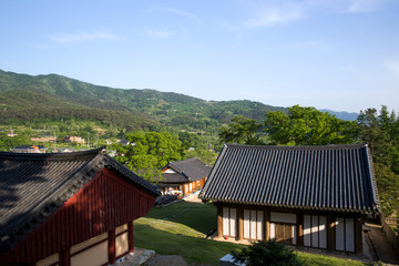 Fototapeta na wymiar Gwisinsa Temple in Gimje-si, South Korea. Korean traditional temple. 