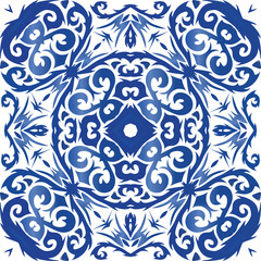 Decorative color ceramic azulejo tiles.