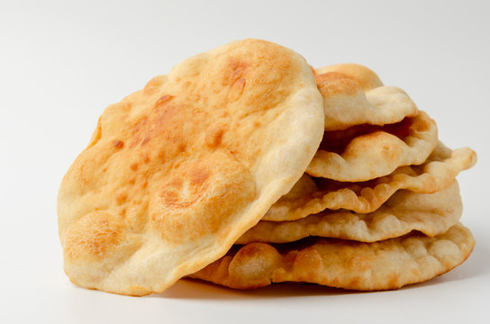 Navajo Fried Bread Isolated On White Background