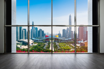 Naklejka na ściany i meble Shenzhen city central axis and interior space