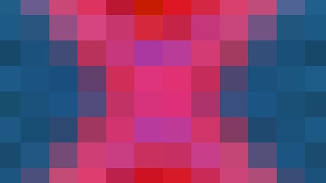 Red and Blue animated pixelated gradient background in motion moving slowly