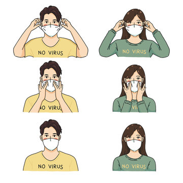 For healthy people wear a face mask protect form the new virus.