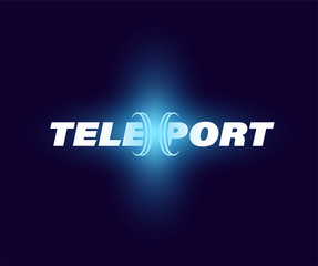 original teleport logo, isolated vector on white background