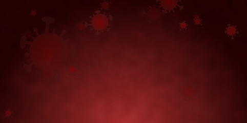 Fototapeta na wymiar coronavirus cell with droplet on red color blood tunnel in human body background for COVID-19 prevention and protection concept 