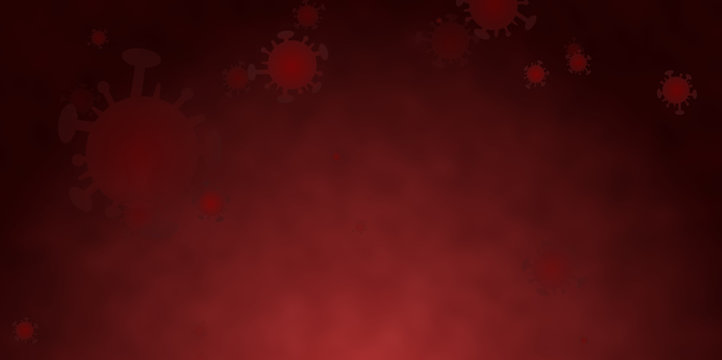 coronavirus cell with droplet on red color blood tunnel in human body background for COVID-19 prevention and protection concept	