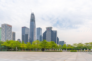 Naklejka premium Shenzhen city central axis City Scenery