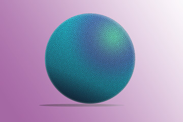 aqua textured sphere on a gradient background