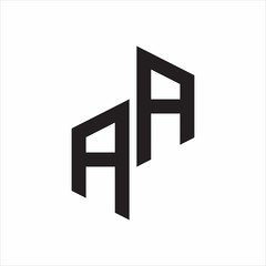 Fototapeta premium AA Initial Letters logo monogram with up to down style