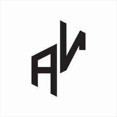 AV Initial Letters logo monogram with up to down style
