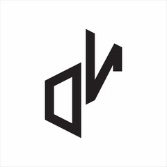 Obraz premium DV Initial Letters logo monogram with up to down style