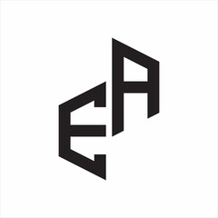 EA Initial Letters logo monogram with up to down style
