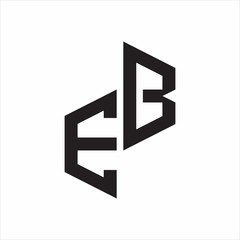 EB Initial Letters logo monogram with up to down style