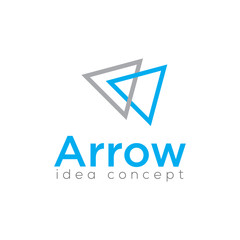 Naklejka premium Creative Arrow Concept Logo Design Template