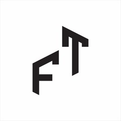 Obraz premium FT Initial Letters logo monogram with up to down style