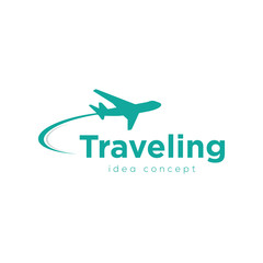 Creative Travel Concept Logo Design Template