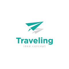 Naklejka premium Creative Travel Concept Logo Design Template
